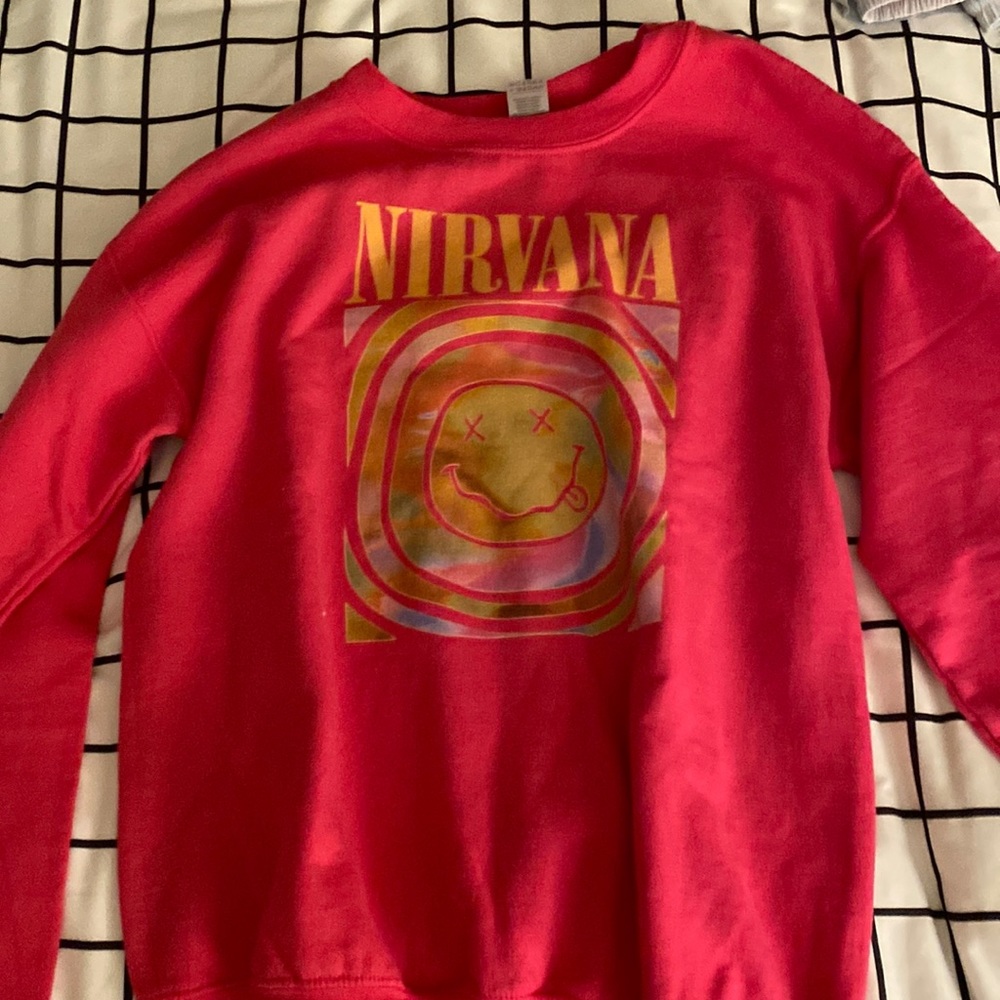 Nirvana hot pink sweatshirt